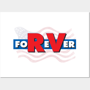 Forever RV & America - Flag Design Posters and Art